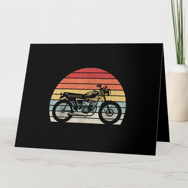 Tarjeta Moto retro vintage (Anverso)