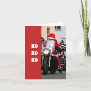 Tarjeta Moto Santa Claus Ho Ho Ho Ho