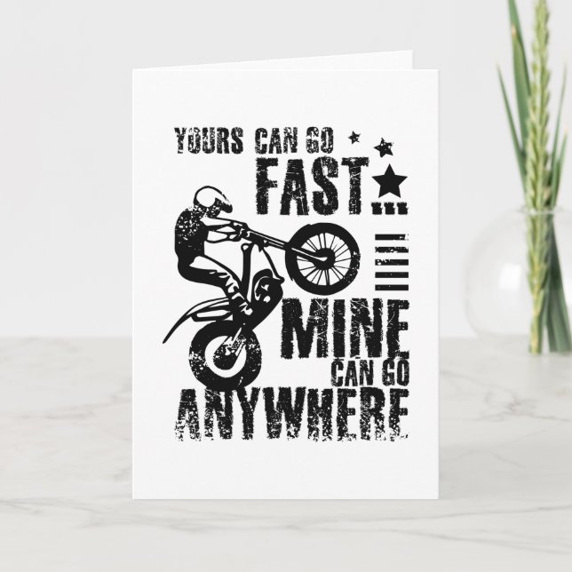 Tarjeta Moto trial bike rápido (Anverso)