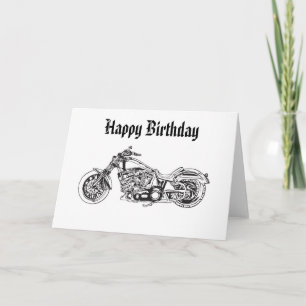 Tarjeta Motocicleta..1, cumpleaños feliz