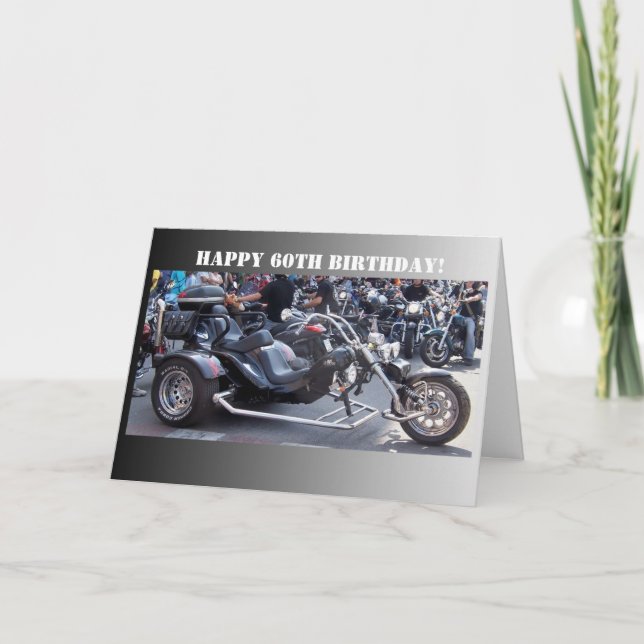 Tarjeta Motocicleta 60º cumpleaños (Anverso)