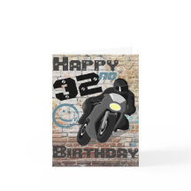 Motocicleta 'Cumpleaños 32nf todavía lo tengo