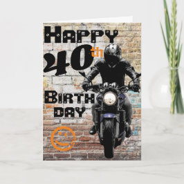 Tarjeta Motocicleta "Cumpleaños 40 aún lo tengo