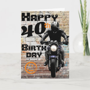Tarjeta Motocicleta "Cumpleaños 40 aún lo tengo