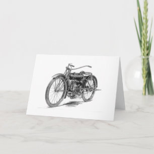 Tarjeta Motocicleta de época de 1918