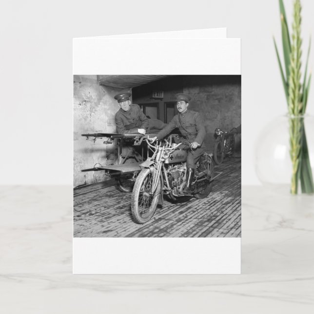 Tarjeta Motocicleta militar EMT, los años 10 (Anverso)