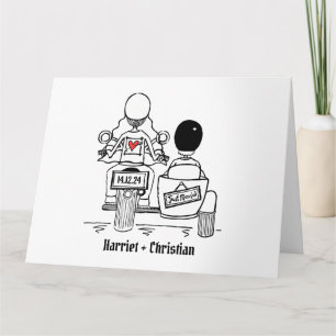 Tarjeta Motocicleta personalizada + Boda Sidecar