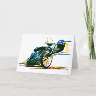 Tarjeta Motocicleta rápida y asombrosa