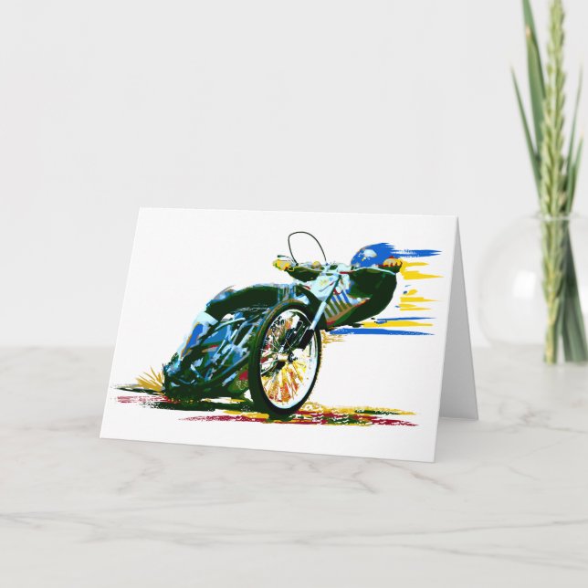 Tarjeta Motocicleta rápida y asombrosa (Anverso)