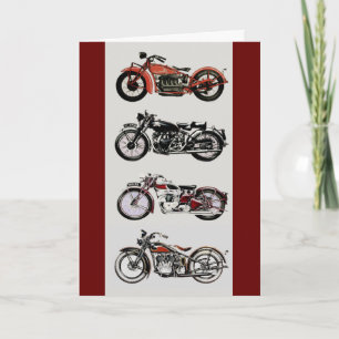 Tarjeta MOTOCICLETAS CLÁSICAS Día del Padre