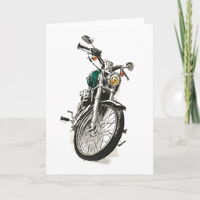 Tarjeta Motocicletas en tinta I (Anverso)