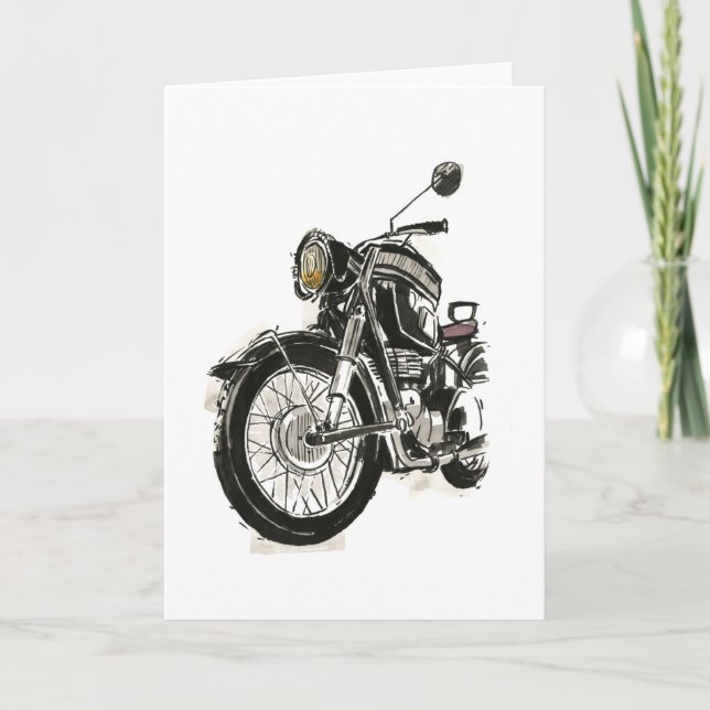 Tarjeta Motocicletas en tinta IV (Anverso)