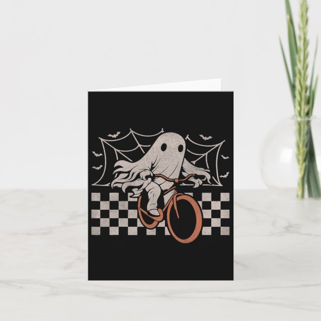 Tarjeta Motociclismo fantasma Halloween Costume Ghoul Bike (Anverso)