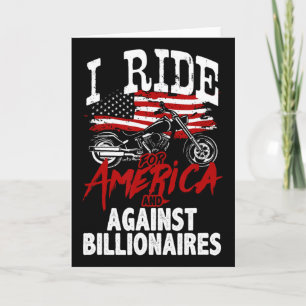 Tarjeta Motociclista anti Trump pro-democracia resiste con