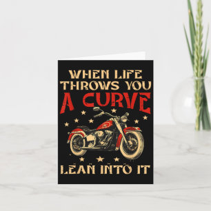 Tarjeta Motociclista Cuando La Vida Te Lanza Una Curva Mot