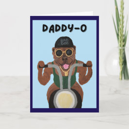 Tarjeta Motociclista Pit Bull en motocicleta