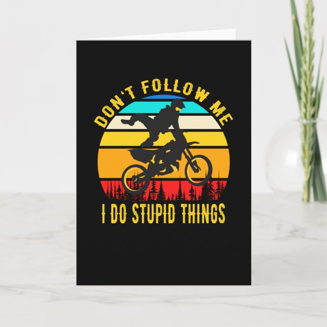 Tarjeta Motocross divertido motocicleta Dirt Bike (Anverso)