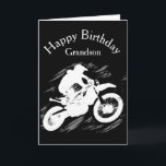 Tarjeta Motocross Grandson Birday Sport Motorcycle Race<br><div class="desc">Motocross Carreras de motocicleta deportiva competitiva nieto de cumpleaños</div>
