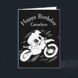 Tarjeta Motocross Grandson Birday Sport Motorcycle Race<br><div class="desc">Motocross Carreras de motocicleta deportiva competitiva nieto de cumpleaños</div>