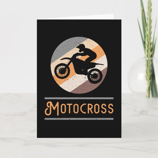 Tarjeta Motocross Motorcycle Bike Dirt Biker Funny Gift (Anverso)