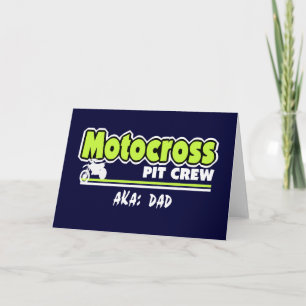 Tarjeta Motocross Pit Crew Dad
