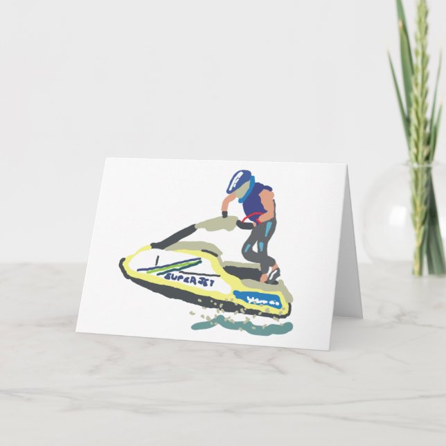 Tarjeta Motonáutica de pie SuperJet (Anverso)