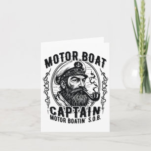Tarjeta Motor Boatin'S.o.b. Capitán De Pontón Vintage En