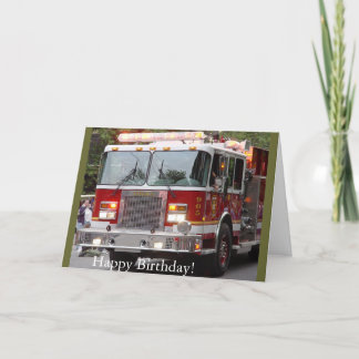 Tarjeta Motor de incendios de cumpleaños