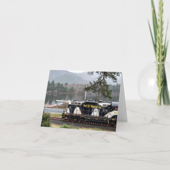 Tarjeta Motor escénico de la vaca del ferrocarril de la (Anverso)