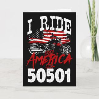 Tarjeta Motorcycle Biker Anti Trump 50501 Pro-democracy Re
