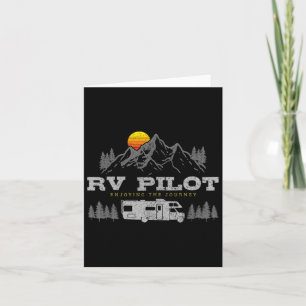 Tarjeta Motorhome Pilots Vintage Mountain Camping Road Tri