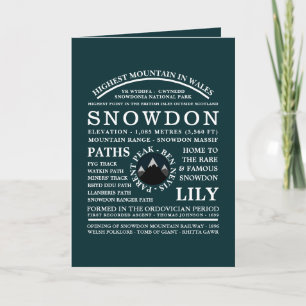 Tarjeta Mount Snowdon, información sobre la expedición a l