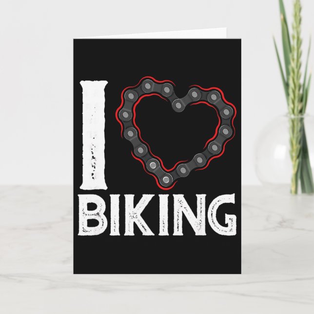 Tarjeta Mountain Bike Cycling Bicycle I Love Biking  (Anverso)