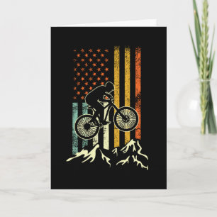 Tarjeta Mountain Bike Downhill Retro