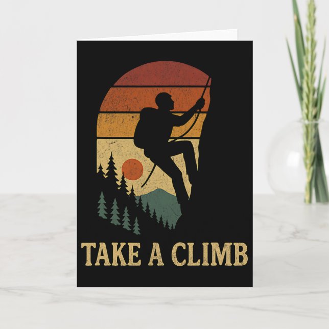 Tarjeta Mountain Climbing Enthusiast Take A Climb Mountain (Anverso)