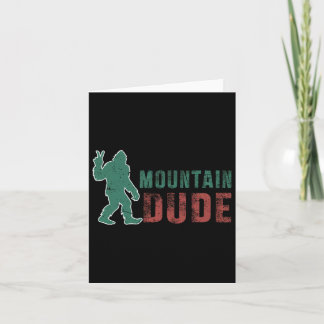 Tarjeta Mountain Dude Funny Bigfoot Sasquatch Rock En Hiki
