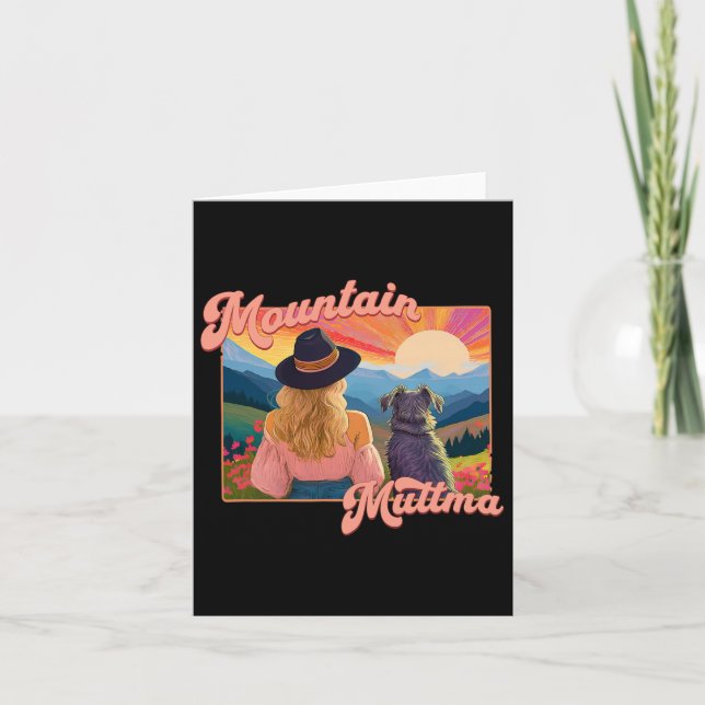 Tarjeta Mountain Muttma Boho Senderismo Camping Adve (Anverso)