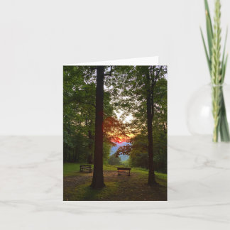 Tarjeta mountain sunset notecard (blank inside)