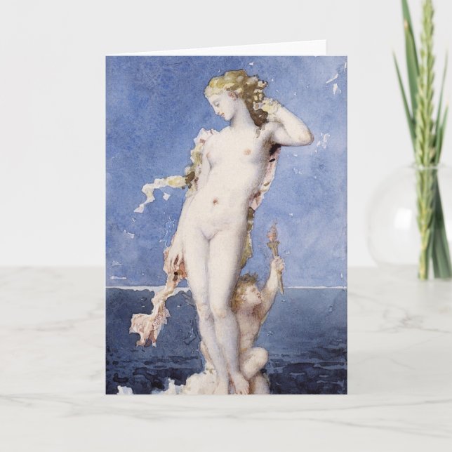 Tarjeta Moureau Aphrodite Nacimiento de Venus (Anverso)