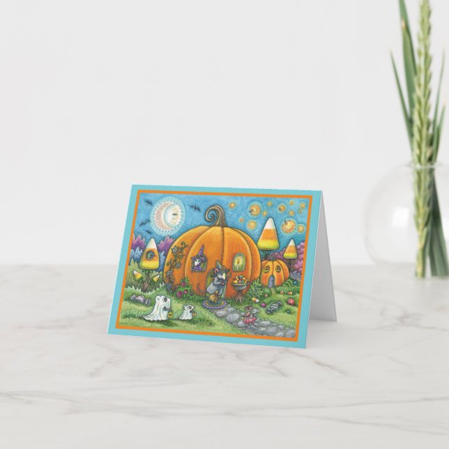 Tarjeta MOUSE HOUSE HALLOWEEN NOTE CARTA Verse (Anverso)