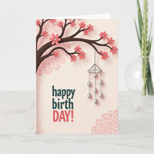 Tarjeta móvil de cumpleaños elegante