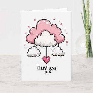 Tarjeta móvil de nube Te Amo