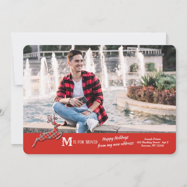 Tarjeta móvil de vacaciones con foto de Oh Deer (Anverso)