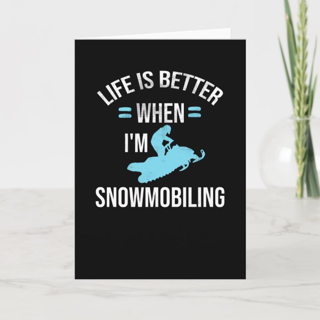 Tarjeta Movilización de nieve | Snowmobile Lover Snowmobil (Anverso)
