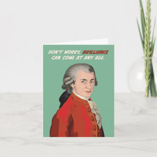 Tarjeta Mozart Brilliance llega a cualquier edad cumpleaño
