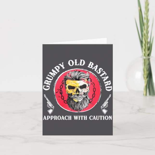 Tarjeta Mpy Old Approach With Caution Beard Skull Barber  (Anverso)