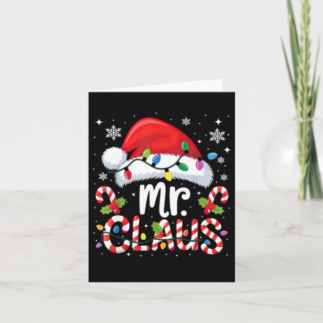 Tarjeta Mr And Mrs Claus Couples Matching Christmas  (Anverso)