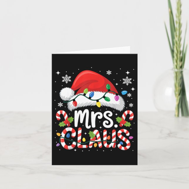 Tarjeta Mr And Mrs Claus Couples Matching Christmas  (Anverso)