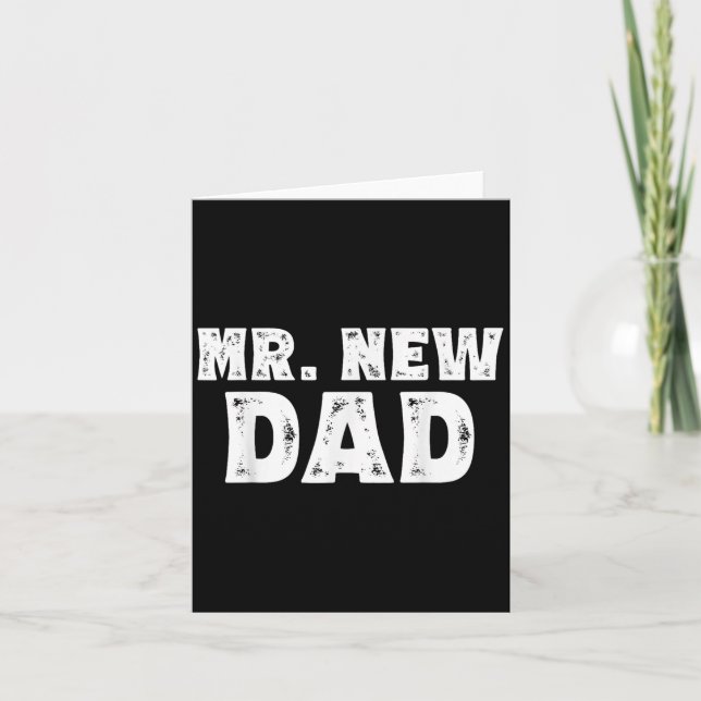 Tarjeta Mr. New Dad Funny New Father Quote Gift Dads  (Anverso)