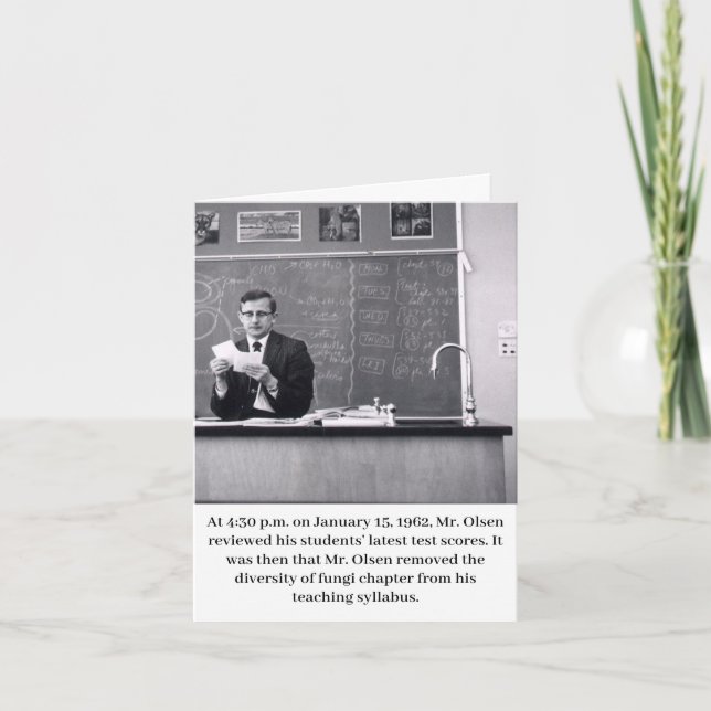 Tarjeta Mr. Olsen Teacher Retirement Congrats Card (Anverso)